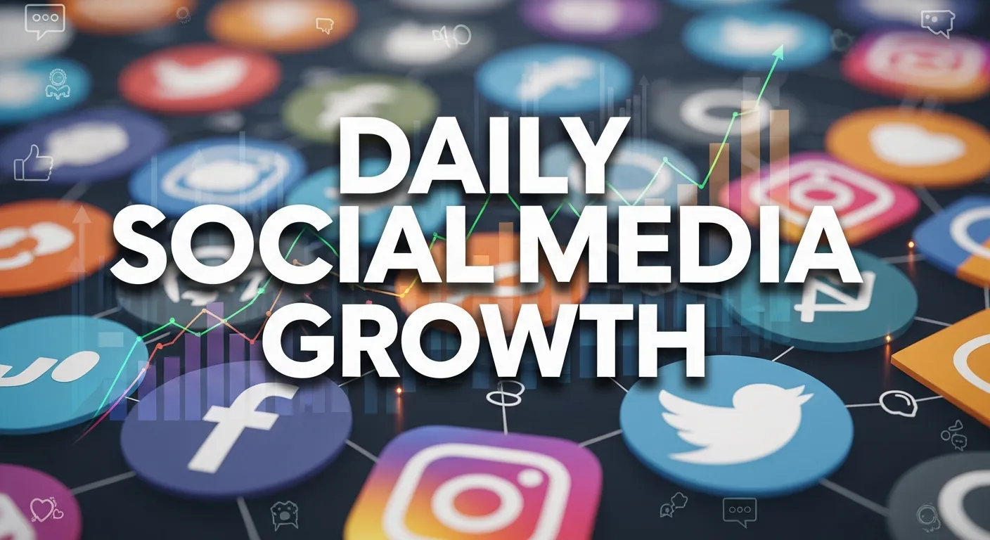 daily social media growth
