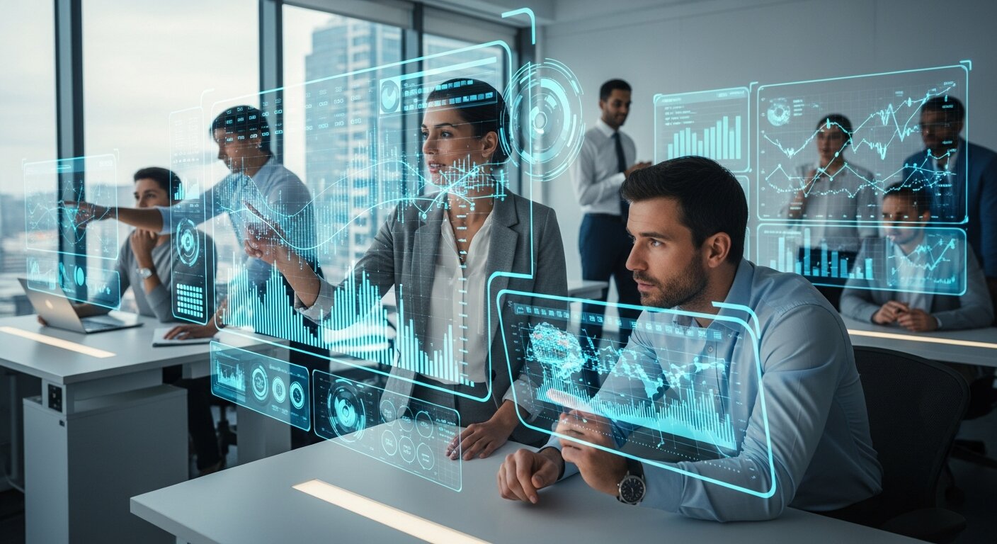 Team using Datarati to analyze data and visualize insights