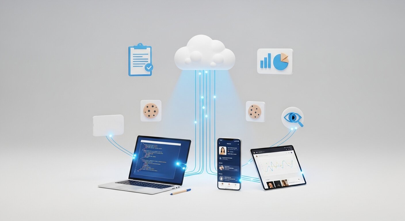 Digital data collection across devices.