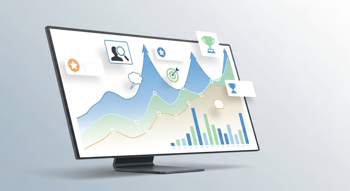 Benefits of data-driven marketing illustration.