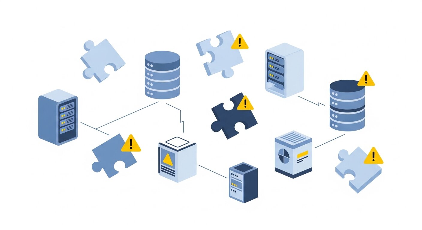 Challenges in integrating multiple data systems.