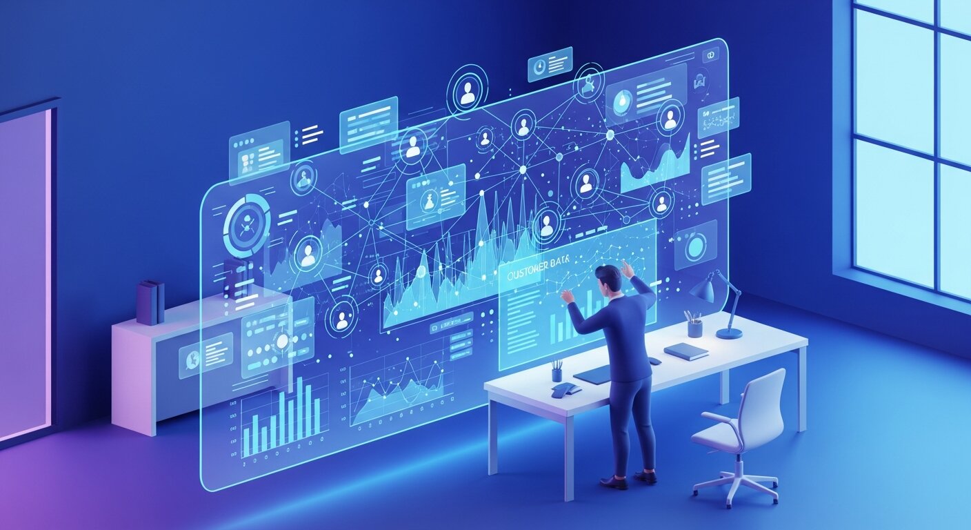 Concept of data-driven marketing analytics.